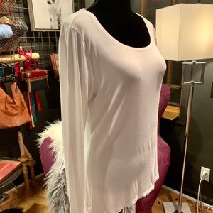 Tahari long sleeved white tee.